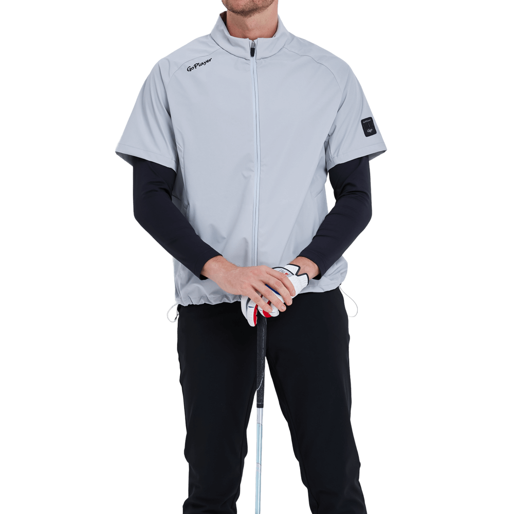 GoPlayer メンズ ゴルフ半袖スポーツ ベスト (グレー)