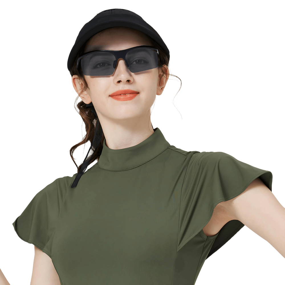 GoPlayer 軽量サングラス(サンドブラックフレーム、グレーレンズ)