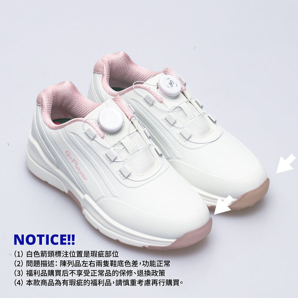 GoPlayer EliteLinks ゴルフ クラシック レディース シューズ (ホワイト)