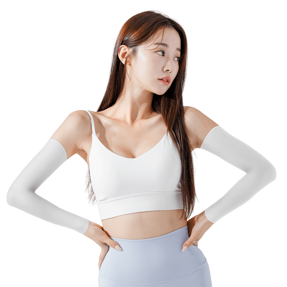 GoPlayer レディース クールサンプロテクションスリーブ（ホワイト）