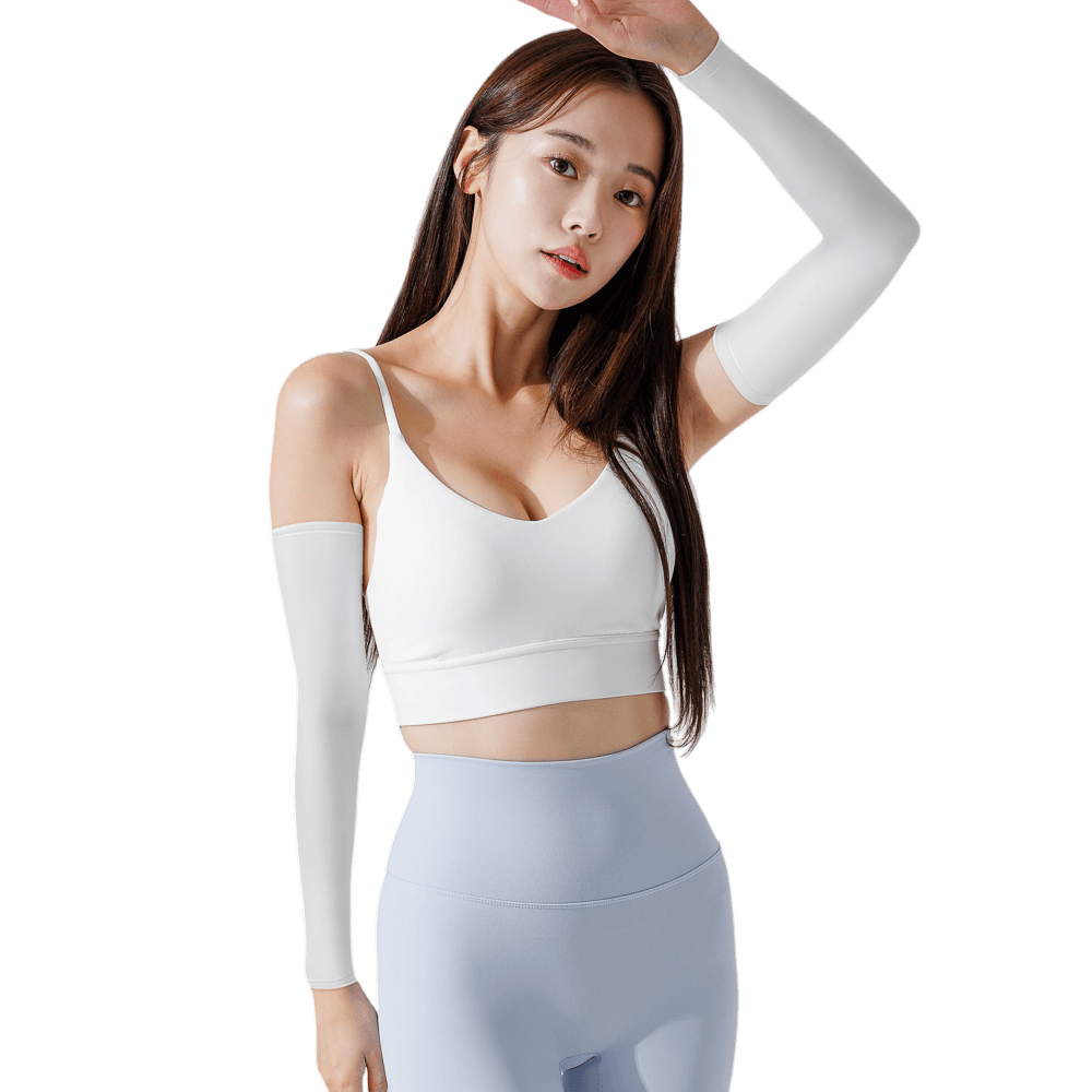 GoPlayer レディース クールサンプロテクションスリーブ（ホワイト）