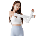 GoPlayer レディース クールサンプロテクションスリーブ（ホワイト）