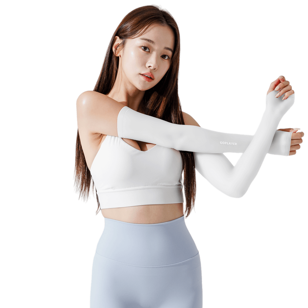 GoPlayer レディース クールサンプロテクションスリーブ（ホワイト）