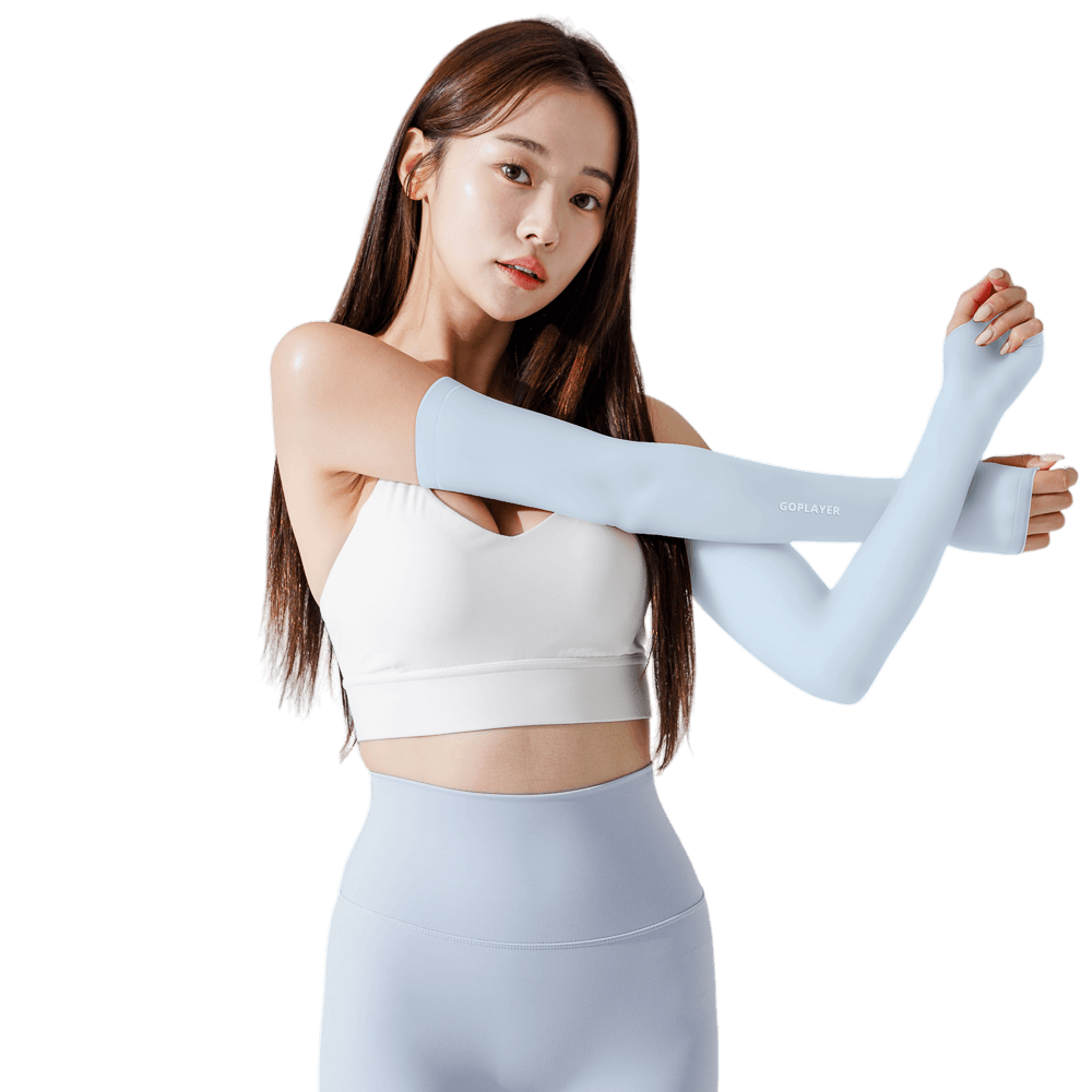 GoPlayer レディース クールサンプロテクションスリーブ（ライトブルー）