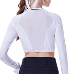 GoPlayer レディース アンチ UV 半身日焼け防止服 (ホワイト)