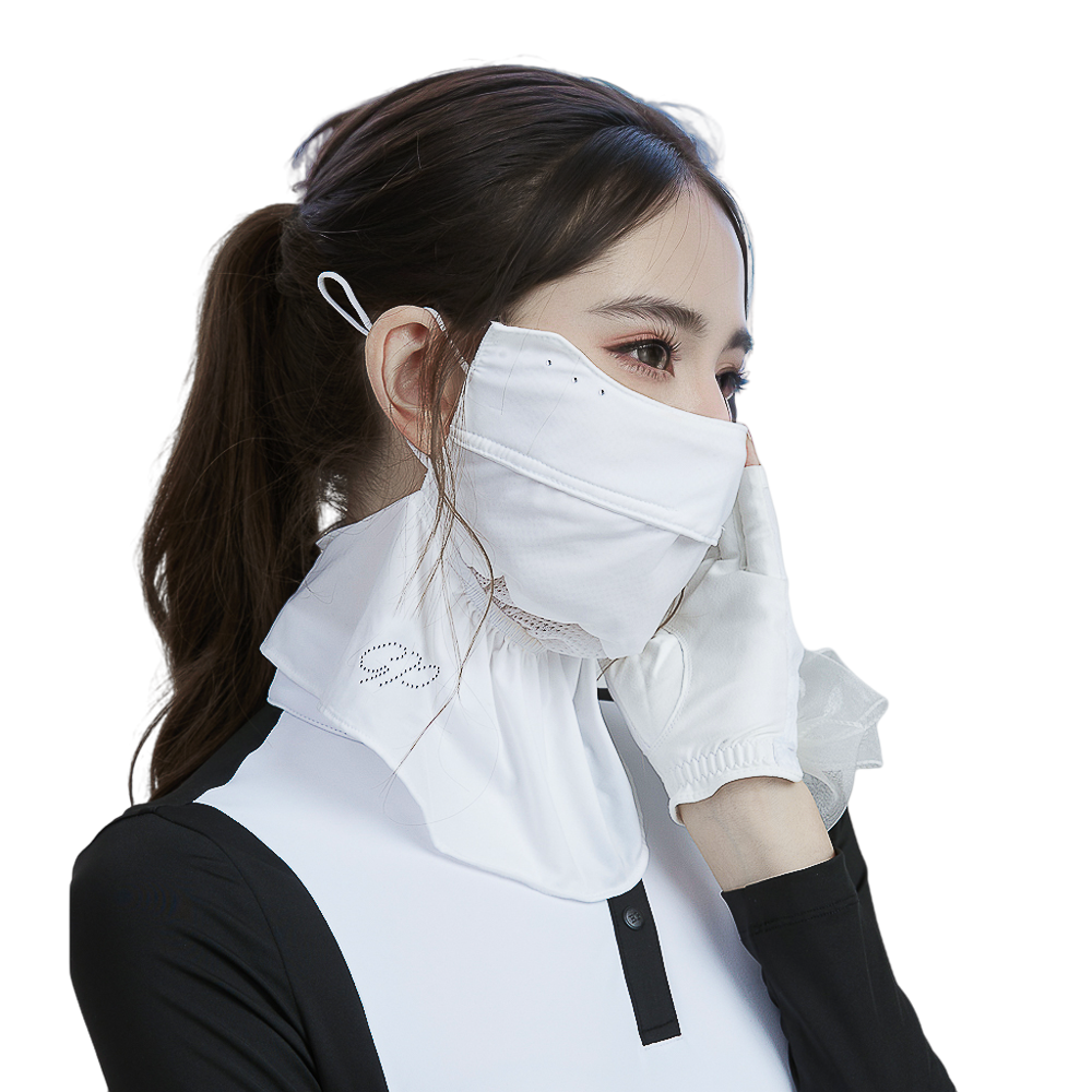 GoPlayer Stylish Breathable Sun Protection Face Mask (White)