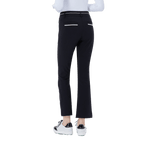 GoPlayer レディース ハイウエスト エラスティック ゴルフ パンツ (ブラック)