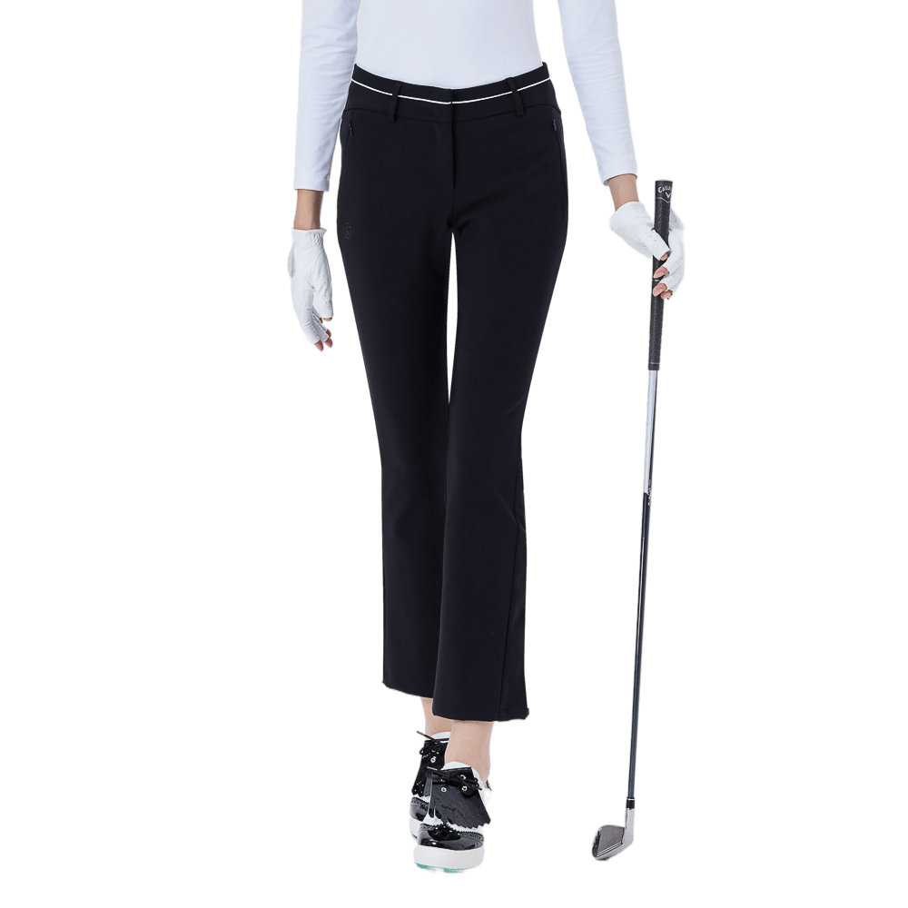 GoPlayer Women's High Waist Elastic Golf Pants (Black)