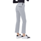 GoPlayer レディース ハイウエスト エラスティック ゴルフ パンツ (グレー)