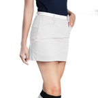 GoPlayer Women's Elastic Waist Golf Skirt (White)