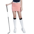 GoPlayer レディース 伸縮性ウエスト ゴルフスカート (オレンジ)