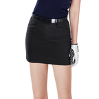 GoPlayer レディース 伸縮性ウエスト ゴルフスカート (ブラック)