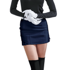 GoPlayer レディース ゴムウエスト ゴルフ スカート