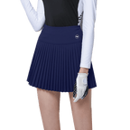 GoPlayer レディース エラスティック ゴルフ パンツ スカート (ダークブルー)