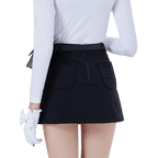 GoPlayer レディース ゴルフ A ライン スカート (ブラック)