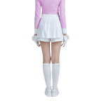 GoPlayer レディース ゴルフ フェイク ツーピース プリーツ パンツ スカート (ホワイト)