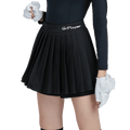 GoPlayer レディース ゴルフ フェイク ツーピース プリーツ パンツ スカート (ブラック)