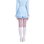 GoPlayer レディース ゴルフ フェイク ツーピース プリーツ パンツ スカート (ライトブルー)