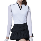 GoPlayer レディース ワンピース 日焼け止めスリーブ スーツ (ホワイト)