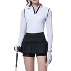 GoPlayer レディース ワンピース 日焼け止めスリーブ スーツ (ホワイト)