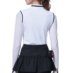 GoPlayer レディース ワンピース 日焼け止めスリーブ スーツ (ホワイト)