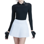 GoPlayer レディース ゴルフ 長袖日焼け防止スリーブ スーツ (ブラック)