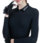 GoPlayer レディース ゴルフ 長袖日焼け防止スリーブ スーツ (ブラック)