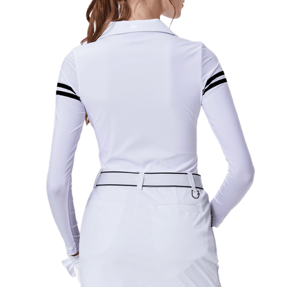 GoPlayer Women's Golf Big Lapel Ice Silk Sleeve Suit (White)