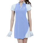 GoPlayer レディース ゴルフ ドレス (ブルー パープル)