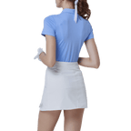 GoPlayer Women's Elastic Breathable Short Sleeve Top (Light Blue)