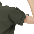 GoPlayer女寬鬆版短袖上衣(軍綠)