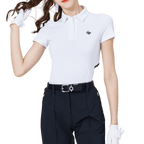 GoPlayer レディース クール＆通気性 半袖Tシャツ (ホワイト)