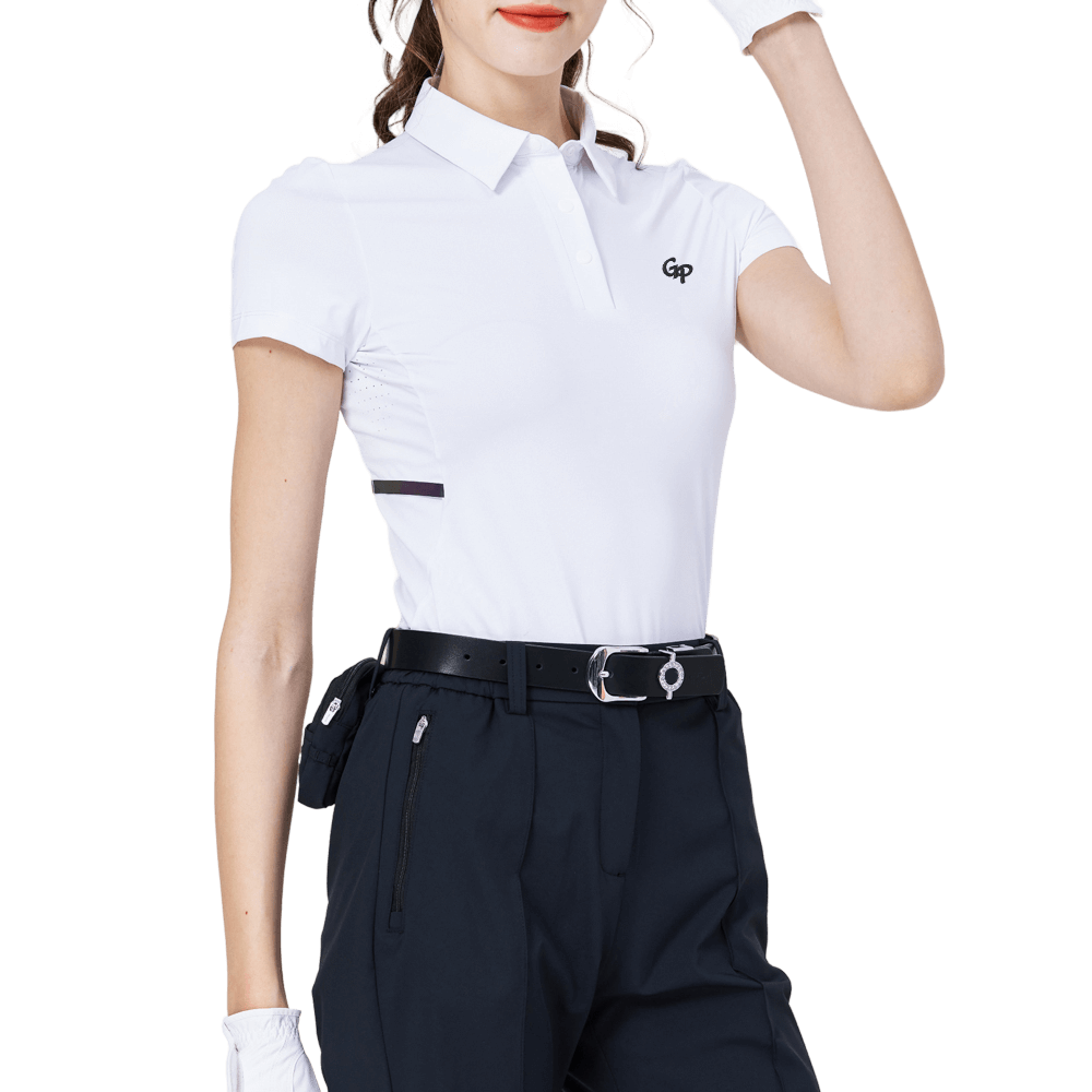 GoPlayer レディース クール＆通気性 半袖Tシャツ (ホワイト)