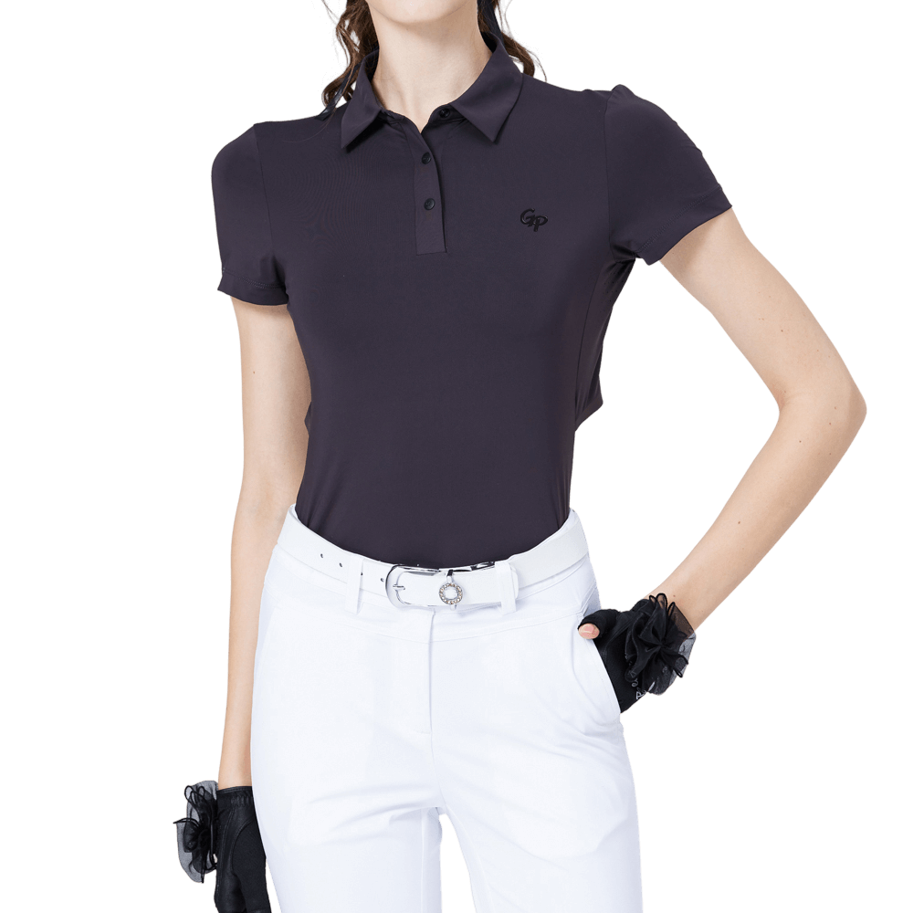 GoPlayer レディース クール＆通気性 半袖Tシャツ (ダークブラウン)