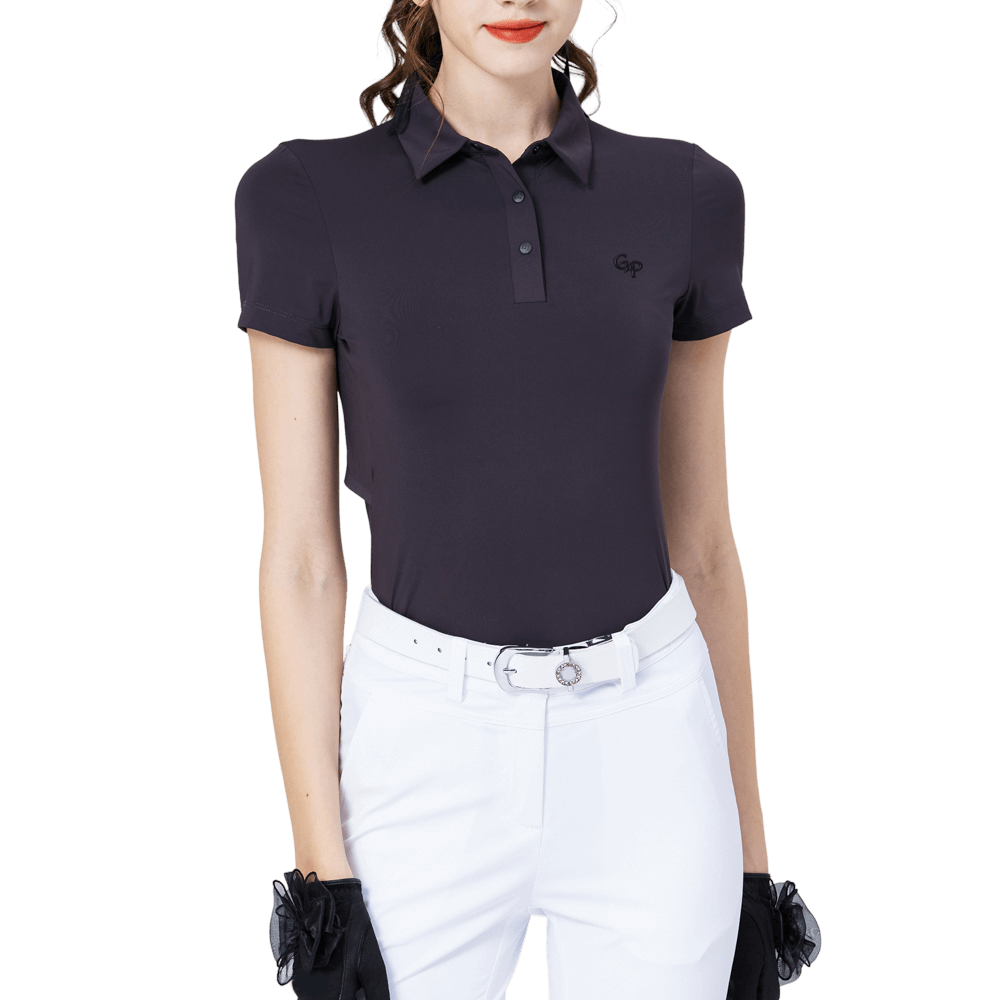 GoPlayer レディース クール＆通気性 半袖Tシャツ (ダークブラウン)