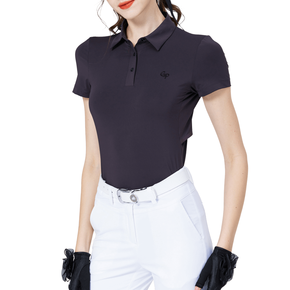 GoPlayer レディース クール＆通気性 半袖Tシャツ (ダークブラウン)