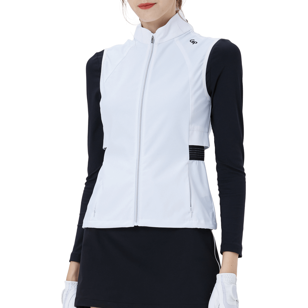 GoPlayer レディース ゴルフ 防水 スポーツベスト (ホワイト)