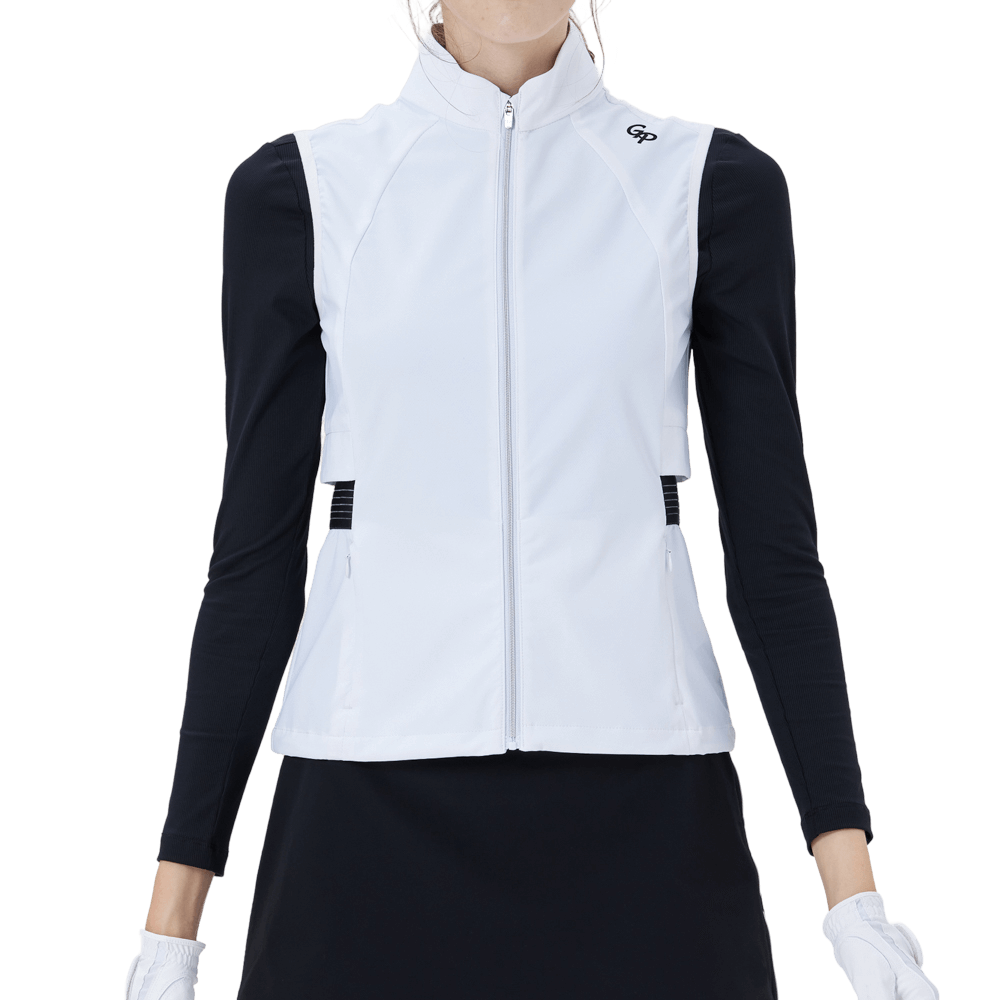 GoPlayer レディース ゴルフ 防水 スポーツベスト (ホワイト)