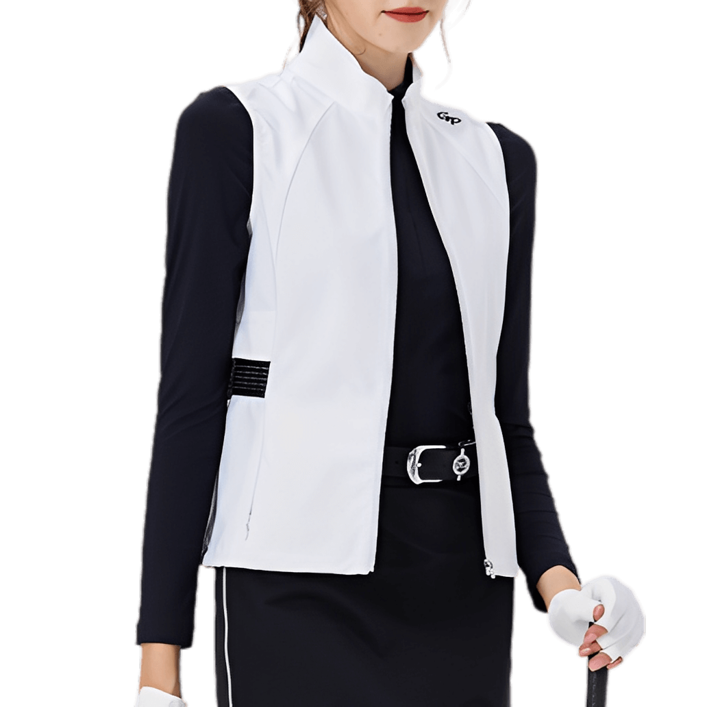 GoPlayer レディース ゴルフ 防水 スポーツベスト (ホワイト)