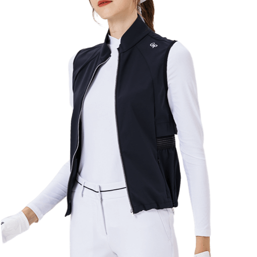 GoPlayer レディース ゴルフ 防水スポーツベスト (ブラック)