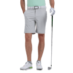 GoPlayer メンズ 穴あき通気性ゴルフショーツ (ライトグレー)