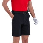 GoPlayer メンズ 穴あき通気性ゴルフ ショーツ (ブラック)