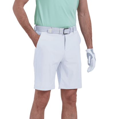 GoPlayer men's punched elastic golf shorts (white)