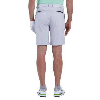 GoPlayer men's punched elastic golf shorts (light gray)