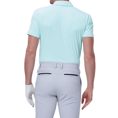 GoPlayer men's punched elastic golf shorts (light gray)