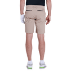 GoPlayer メンズ パンチング エラスティック ゴルフ ショーツ (ライト グレー)