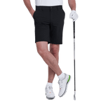 GoPlayer men's punched elastic golf shorts (light gray)