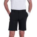 GoPlayer men's punched elastic golf shorts (light gray)