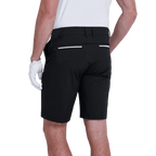 GoPlayer men's punched elastic golf shorts (light gray)