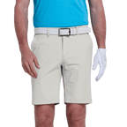 GoPlayer men's punched elastic golf shorts (light gray)